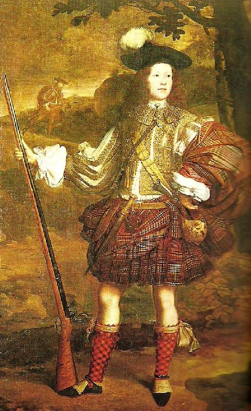 John Michael Wright unknown scottish chieftain, c. oil painting image